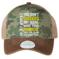 Pharmacist Funny If at First you don't Succeed Appreciation Legacy Tie Dye Trucker Hat