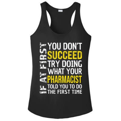 Pharmacist Funny If at First you don't Succeed Appreciation Ladies PosiCharge Competitor Racerback Tank