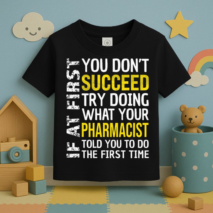 Pharmacist Funny If at First you don't Succeed Appreciation Toddler T-Shirt