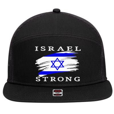 Pray For Israel Israel Strong 7 Panel Mesh Trucker Snapback Hat