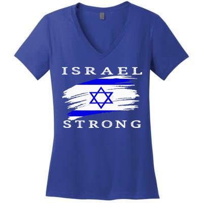 Pray For Israel Israel Strong Women's V-Neck T-Shirt