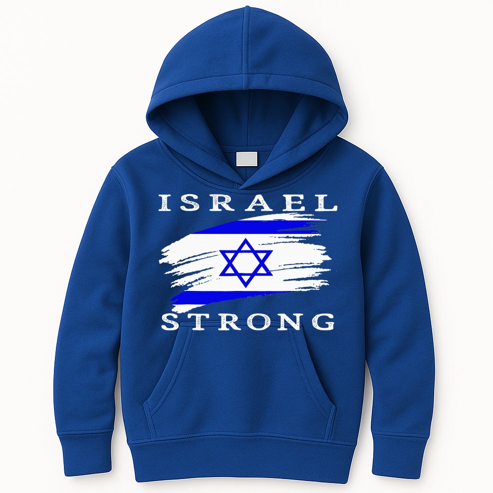 Pray For Israel Israel Strong Kids Hoodie