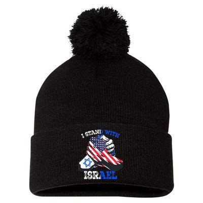 Pray For Israel I Stand With Israel Jewish Heritage Israeli  Pom Pom 12in Knit Beanie