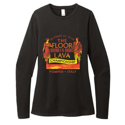 Pompeii Floor Is Lava Championship Natural Disaster Italy Womens CVC Long Sleeve Shirt