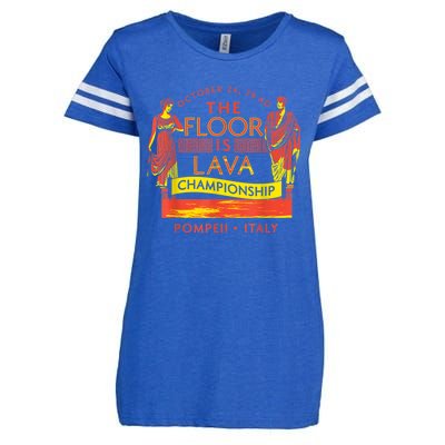 Pompeii Floor Is Lava Championship Natural Disaster Italy Enza Ladies Jersey Football T-Shirt