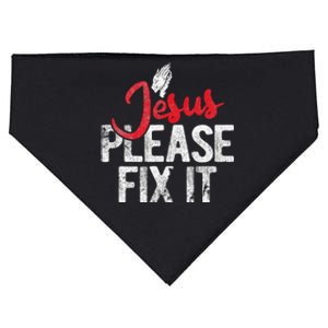 Please Fix It Christian Religious Jesus USA-Made Doggie Bandana