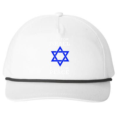 Pray For Israel Peace Snapback Five-Panel Rope Hat