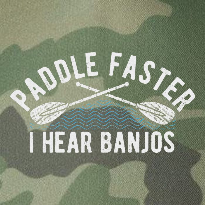 Paddle Faster I Hear Banjos Funny Banjo Joke Kayak Paddling Legacy Tie Dye Trucker Hat