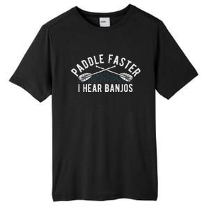 Paddle Faster I Hear Banjos Funny Banjo Joke Kayak Paddling Tall Fusion ChromaSoft Performance T-Shirt