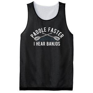 Paddle Faster I Hear Banjos Funny Banjo Joke Kayak Paddling Mesh Reversible Basketball Jersey Tank