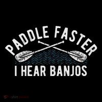 Paddle Faster I Hear Banjos Funny Banjo Joke Kayak Paddling Pom Pom 12in Knit Beanie