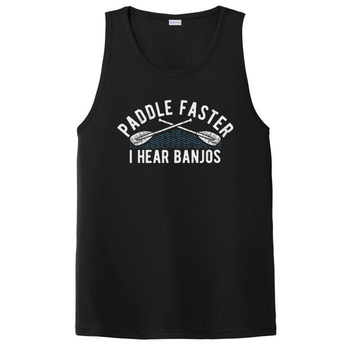 Paddle Faster I Hear Banjos Funny Banjo Joke Kayak Paddling PosiCharge Competitor Tank