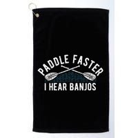 Paddle Faster I Hear Banjos Funny Banjo Joke Kayak Paddling Golf Towel
