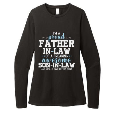 Proud Father In Law Of A Freaking Awesome Son In Law Womens CVC Long Sleeve Shirt