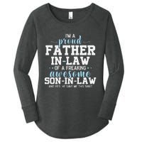 Proud Father In Law Of A Freaking Awesome Son In Law Women's Perfect Tri Tunic Long Sleeve Shirt