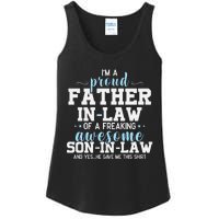 Proud Father In Law Of A Freaking Awesome Son In Law Ladies Essential Tank