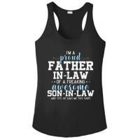 Proud Father In Law Of A Freaking Awesome Son In Law Ladies PosiCharge Competitor Racerback Tank