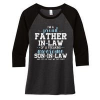 Proud Father In Law Of A Freaking Awesome Son In Law Women's Tri-Blend 3/4-Sleeve Raglan Shirt