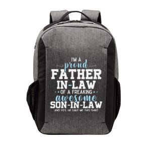 Proud Father In Law Of A Freaking Awesome Son In Law Vector Backpack