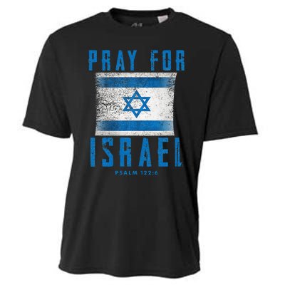 Pray for Israel Psalm 122 6 Israel Flag Cooling Performance Crew T-Shirt