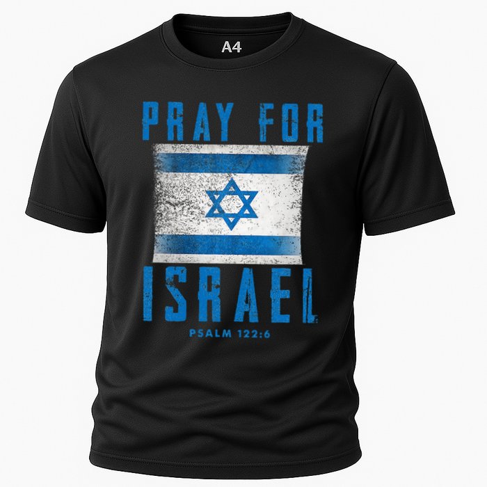 Pray for Israel Psalm 122 6 Israel Flag Cooling Performance Crew T-Shirt