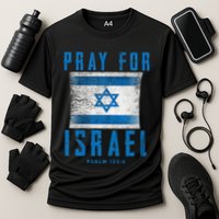 Pray for Israel Psalm 122 6 Israel Flag Cooling Performance Crew T-Shirt