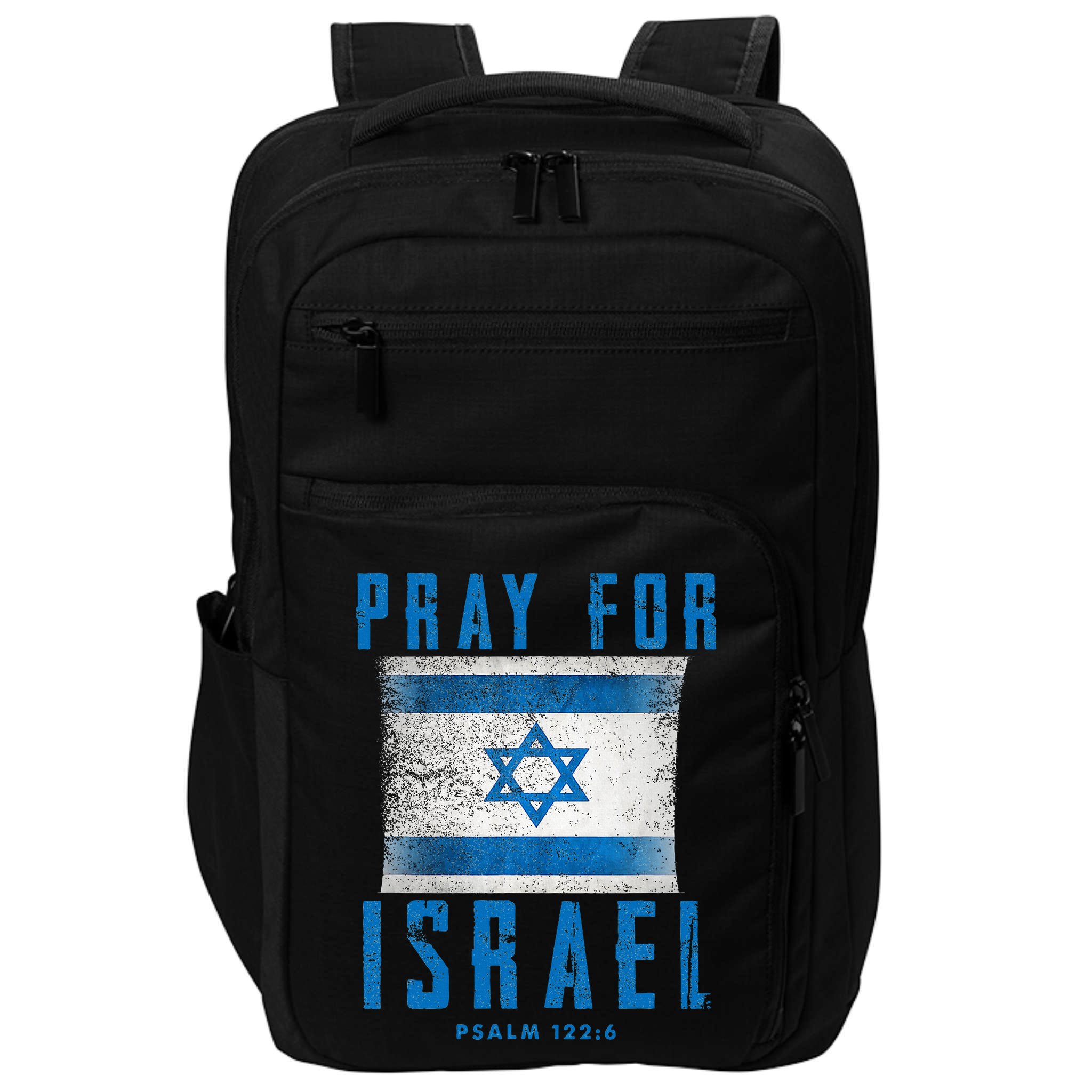 Pray for Israel Psalm 122 6 Israel Flag Impact Tech Backpack