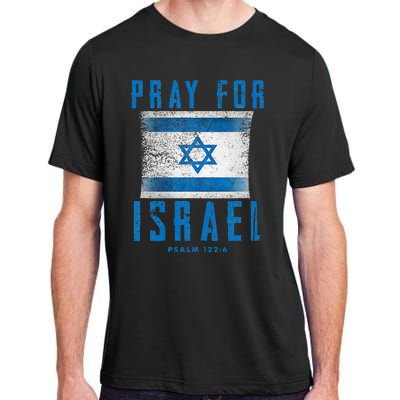 Pray for Israel Psalm 122 6 Israel Flag Adult ChromaSoft Performance T-Shirt