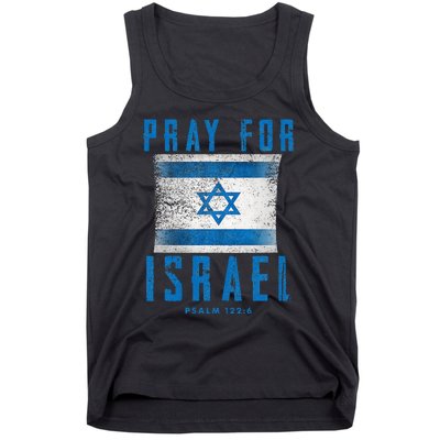 Pray for Israel Psalm 122 6 Israel Flag Tank Top