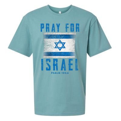 Pray for Israel Psalm 122 6 Israel Flag Sueded Cloud Jersey T-Shirt