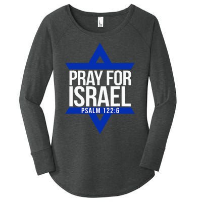 Pray For Israel Jewish Star Women's Perfect Tri Tunic Long Sleeve Shirt