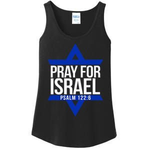 Pray For Israel Jewish Star Ladies Essential Tank