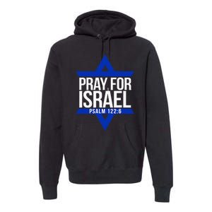 Pray For Israel Jewish Star Premium Hoodie