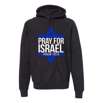 Pray For Israel Jewish Star Premium Hoodie