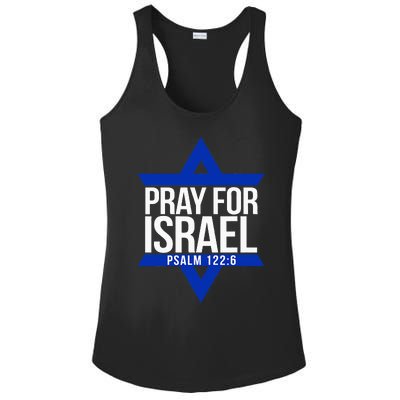 Pray For Israel Jewish Star Ladies PosiCharge Competitor Racerback Tank