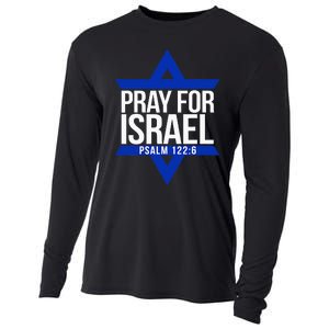 Pray For Israel Jewish Star Cooling Performance Long Sleeve Crew