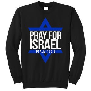 Pray For Israel Jewish Star Tall Sweatshirt