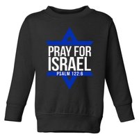 Pray For Israel Jewish Star Toddler Sweatshirt