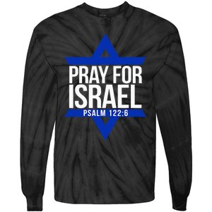 Pray For Israel Jewish Star Tie-Dye Long Sleeve Shirt