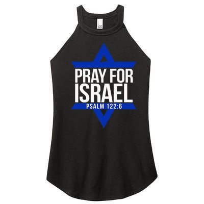 Pray For Israel Jewish Star Women’s Perfect Tri Rocker Tank