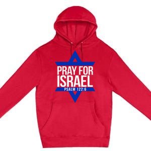 Pray For Israel Jewish Star Premium Pullover Hoodie