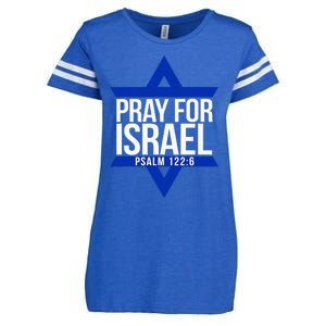 Pray For Israel Jewish Star Enza Ladies Jersey Football T-Shirt