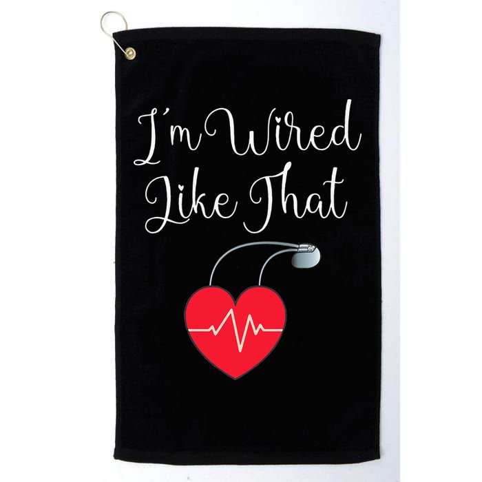 Pacemaker Funny ICD Surgery Gift Im Wired Like That Golf Towel