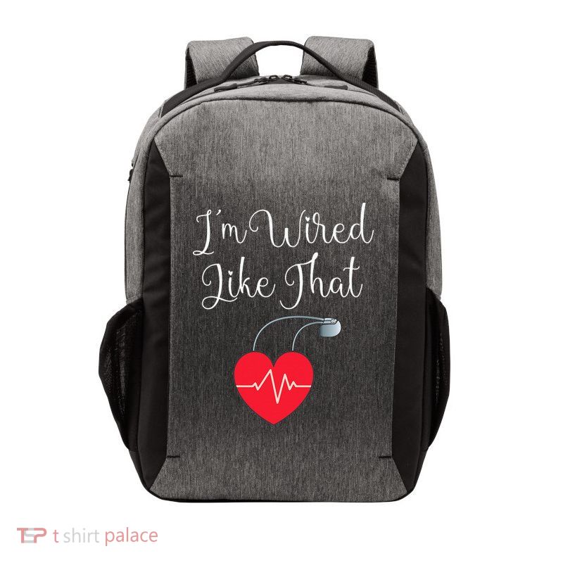 Pacemaker Funny ICD Surgery Gift Im Wired Like That Vector Backpack