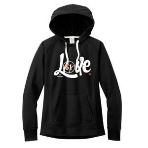 Paul Fry Is Love Valentines Day Baltimore Baseball Player Cool Gift Women's Fleece Hoodie