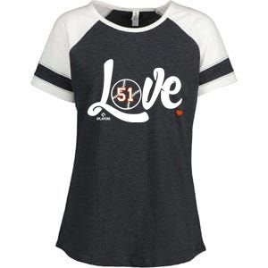 Paul Fry Is Love Valentines Day Baltimore Baseball Player Cool Gift Enza Ladies Jersey Colorblock Tee