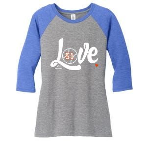 Paul Fry Is Love Valentines Day Baltimore Baseball Player Cool Gift Women's Tri-Blend 3/4-Sleeve Raglan Shirt