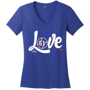 Paul Fry Is Love Valentines Day Baltimore Baseball Player Cool Gift Women's V-Neck T-Shirt