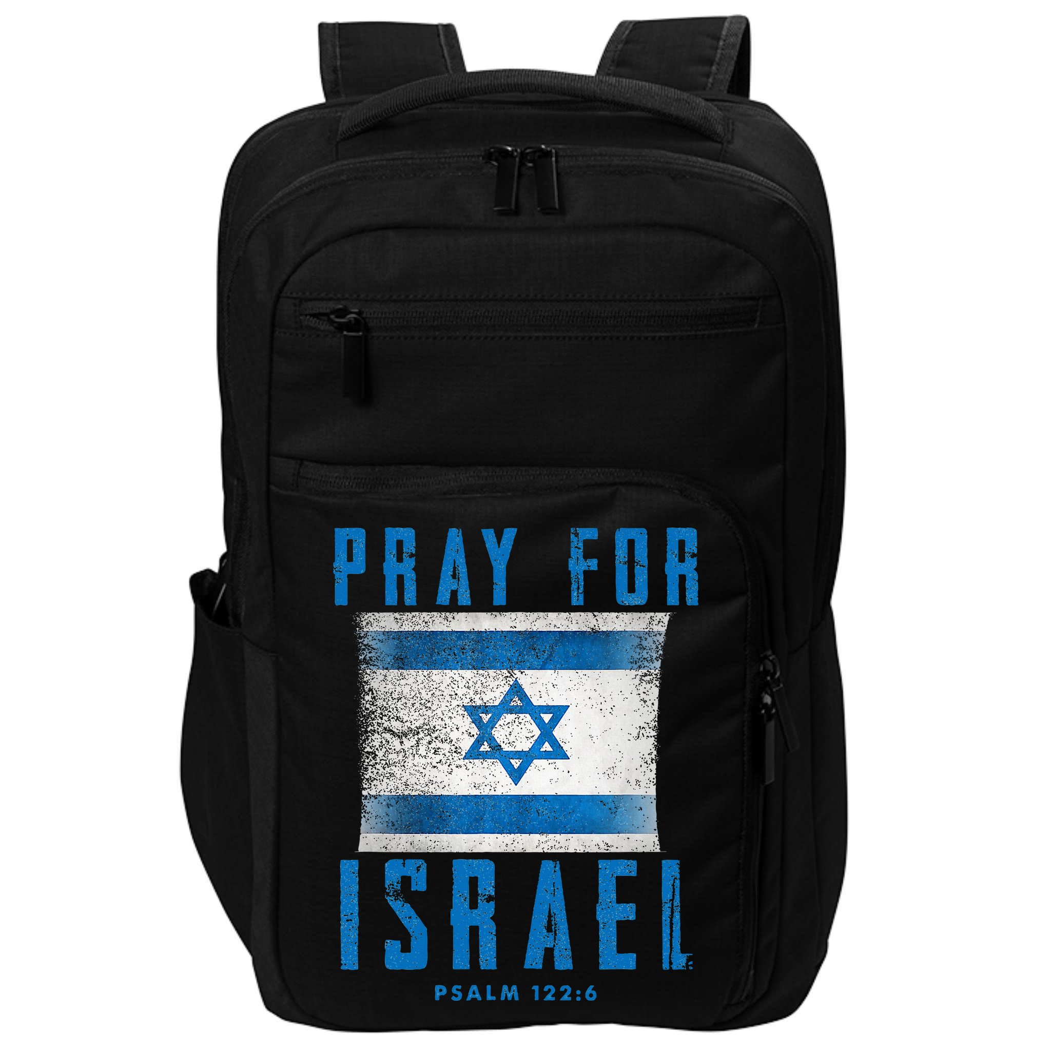 Pray for Israel Psalm 122 6 Israel Flag Impact Tech Backpack