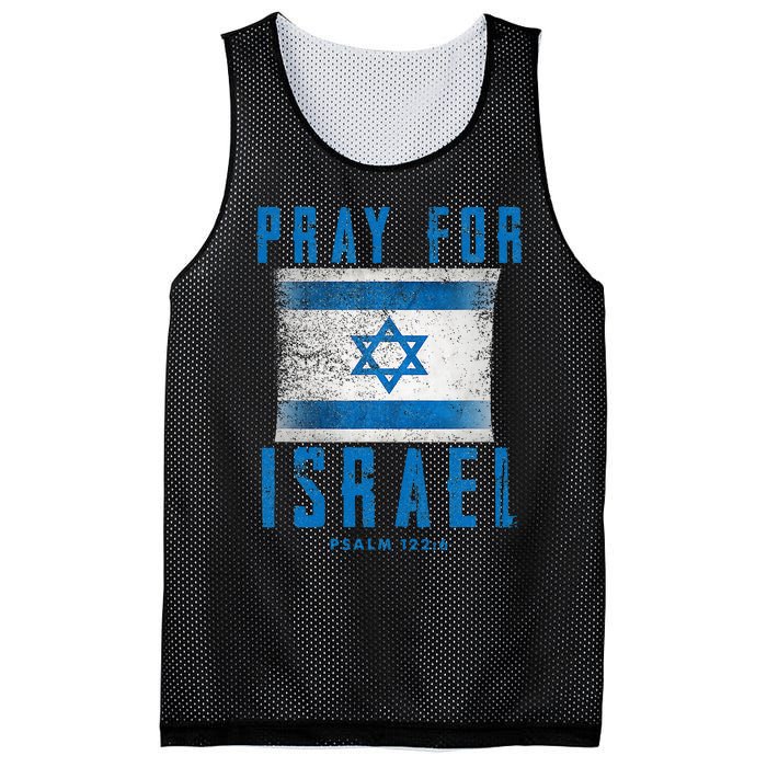 Pray for Israel Psalm 122 6 Israel Flag Mesh Reversible Basketball Jersey Tank